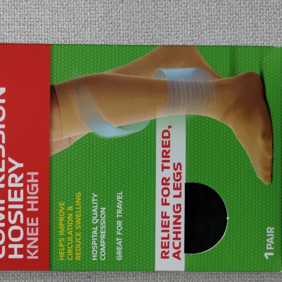 Curad Medical Compression Hosiery Knee High Black - Picture 3 of 8